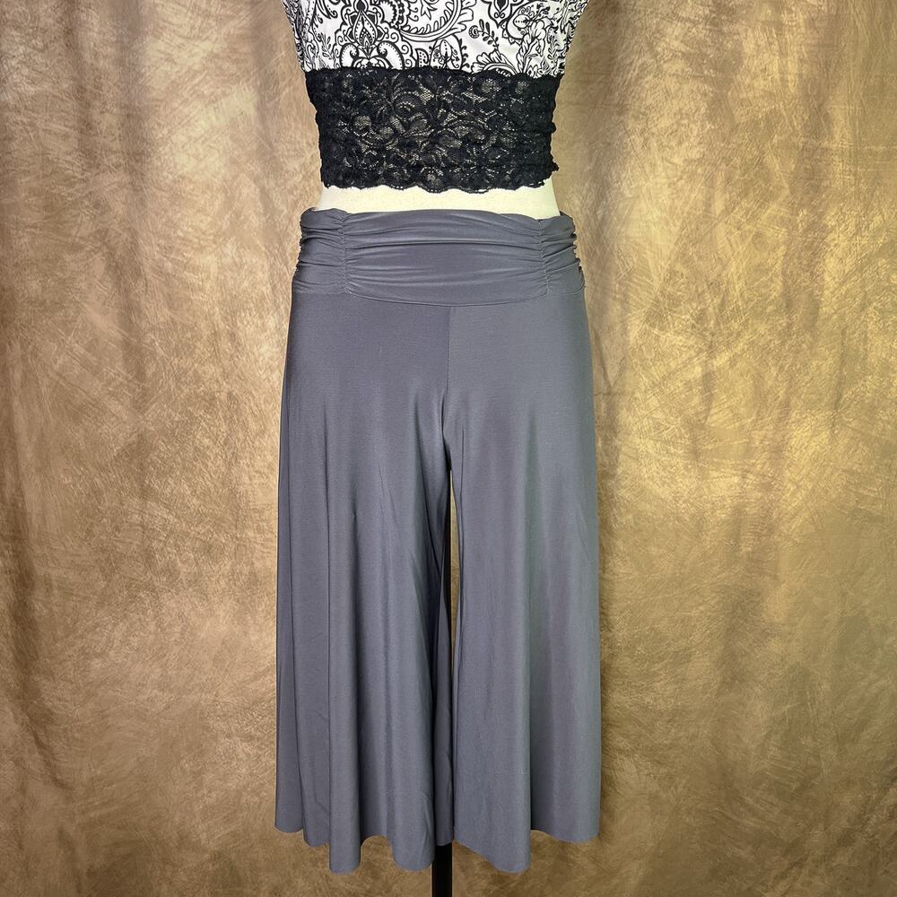 Flare Capri Leggings Cropped Sweatpants Ruched Wide Leg Vintage Y2K McBling
